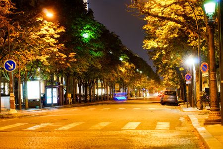 PARIS - SEP 07: Paris at night on September 07, 2014 in Paris, France. Night Paris have magic atmosphere without which any trip to Paris would be incompleteのeditorial素材