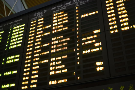 SHANGHAI-FEB 12: Airport interior on February 12, 2013 in Shanghai, China. Shanghai Pudong International Airport is the primary international airport serving Shanghai, and a major aviation hub for Asiaのeditorial素材