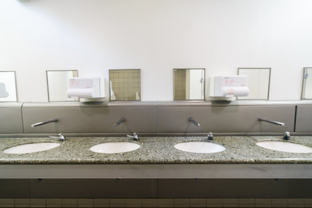 PARIS - SEPTEMBER 10: toilet in Charles de Gaulle Airport on September 10, 2014 in Paris, France. Paris Charles de Gaulle Airport, also known as Roissy Airport, is one of the world's principal aviation centres, as well as France's largest international aiのeditorial素材
