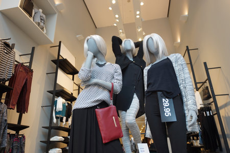 COLOGNE- SEP 18: shop interior on September 18, 2014 in Cologne, Germany. Shopping in Cologne is...