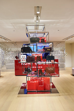 HONG KONG - DECEMBER 25, 2015:  interior of shopping mall in Hong Kong. Hong Kong shopping malls are...
