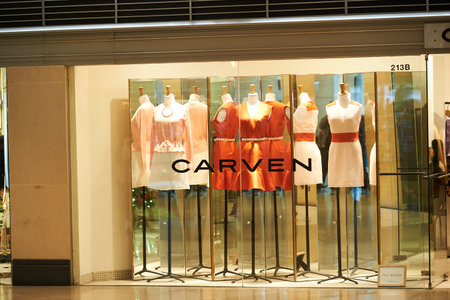 HONG KONG - DECEMBER 25, 2015: interior of store at shopping mall in Hong Kong. Hong Kong shopping malls are some of the biggest and most impressive in the worldのeditorial素材