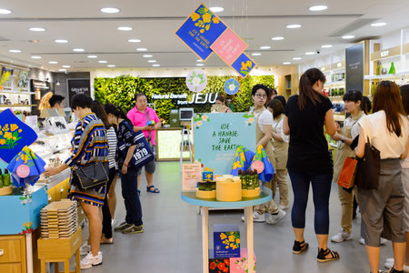 HONG KONG - JUNE 01, 2015: interior of the store at Mongkok. Mong Kok (also spelled Mongkok) often...