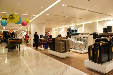 HONG KONG - DECEMBER 25, 2015:  interior of shopping mall in Hong Kong. Hong Kong shopping malls are...
