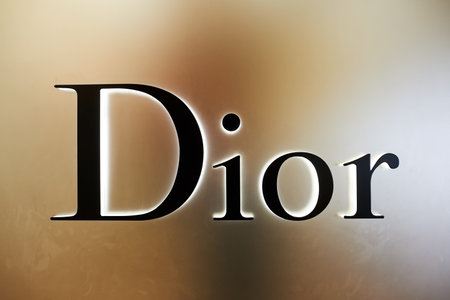 HONG KONG - DECEMBER 25, 2015:  Dior inscription on the wall. Dior, is a European luxury goods...