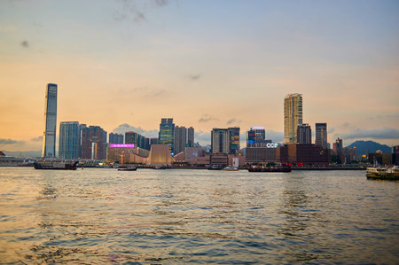 HONG KONG - MAY 09, 2012: view of Kowloon. Kowloon is an urban area in Hong Kong comprising the Kowloon Peninsula and New Kowloon.のeditorial素材