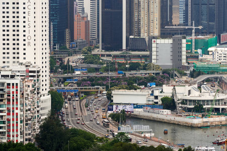 HONG KONG - JUNE 01, 2015: view of Hong Kong. Hong Kong, is an autonomous territory on the southern...