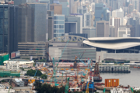HONG KONG - JUNE 01, 2015: view of Hong Kong. Hong Kong, is an autonomous territory on the southern...