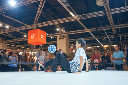 COLOGNE, GERMANY - SEPTEMBER 19, 2014: inside of Cologne Exhibition Centre during Photokina...