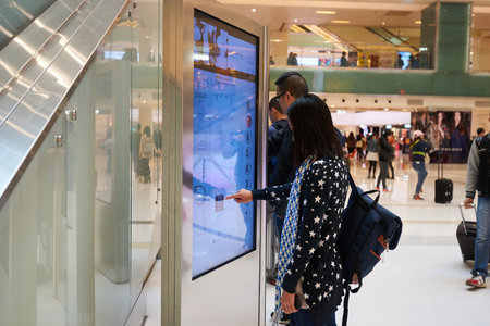 HONG KONG - DECEMBER 26, 2015: inside New Town Plaza. New Town Plaza is a shopping mall in the town...