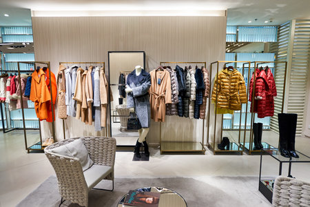 HONG KONG - JANUARY 26, 2016: inside of Max Mara store at Elements Shopping Mall. Max Mara is a...