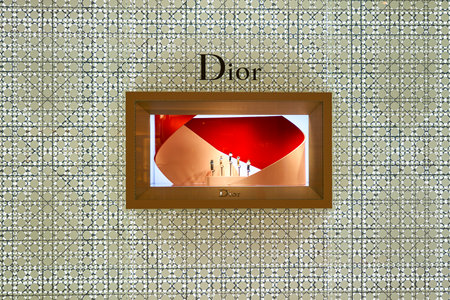 HONG KONG - JANUARY 26, 2016: design of Dior store at Elements Shopping Mall. Christian Dior SE,...