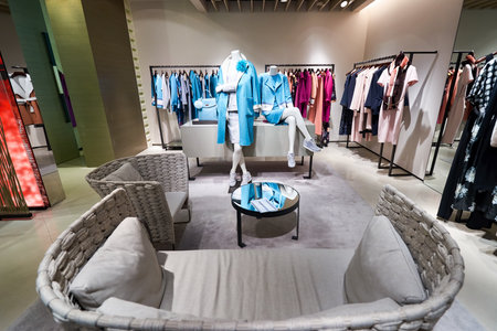 HONG KONG - JANUARY 26, 2016: inside of Max Mara store at Elements Shopping Mall. Max Mara is a...