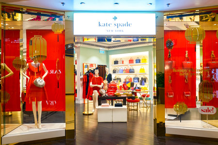 HONG KONG - JANUARY 27, 2016: design of Kate Spade store at Elements Shopping Mall. Kate Spade New...