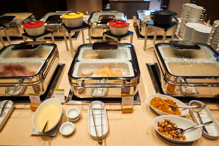 MOSCOW, RUSSIA - MARCH 29, 2015: interior of DoubleTree by Hilton. DoubleTree by Hilton is an American hotel chain and a part of Hilton Worldwideのeditorial素材