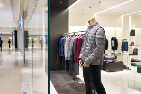 HONG KONG - JANUARY 26, 2016: inside of Calvin Klein store at Elements Shopping Mall. Calvin Klein Inc. is an American fashion house founded by the fashion designer Calvin Kleinのeditorial素材