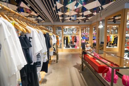 HONG KONG - JANUARY 26, 2016: inside of Moschino store at Elements Shopping Mall. Elements is a...