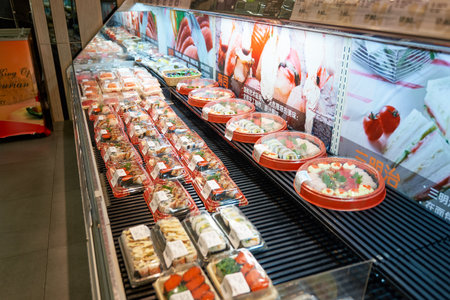 SHENZHEN, CHINA - FEBRUARY 05, 2016: interior of blt market in ShenZhen. blt an acronym of "better life together"のeditorial素材