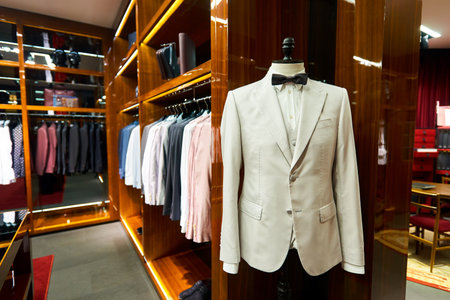 HONG KONG - JANUARY 27, 2016: interior of Dolce & Gabbana store. Dolce & Gabbana is an entry level fashion house founded in 1985 in Legnano by Italian designers Domenico Dolce and Stefano Gabbana.のeditorial素材