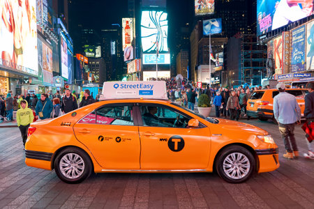 NEW YORK - CIRCA MARCH 2016: New York City at night. The City of New York, often called New York...