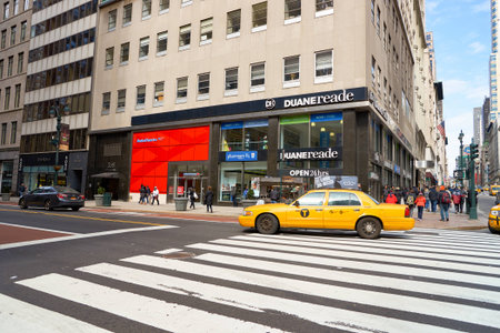 NEW YORK - CIRCA MARCH 2016: New York City at daytime. The City of New York, often called New York City or simply New York, is the most populous city in the United Statesのeditorial素材