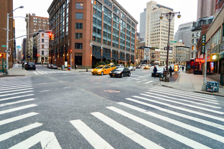 NEW YORK - CIRCA MARCH 2016: New York City at daytime. The City of New York, often called New York City or simply New York, is the most populous city in the United Statesのeditorial素材