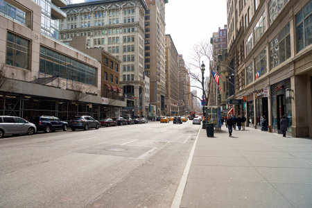 NEW YORK - CIRCA MARCH 2016: New York City at daytime. The City of New York, often called New York City or simply New York, is the most populous city in the United Statesのeditorial素材