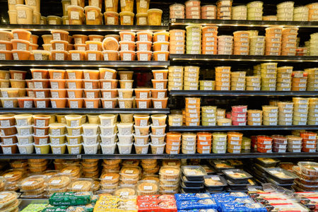 NEW YORK - CIRCA MARCH 2016:  inside of West Side Market. West Side Market is a supermarket at Broadway, New Yorkのeditorial素材