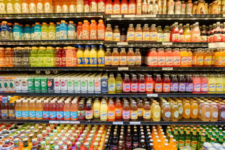 NEW YORK - CIRCA MARCH 2016:  inside of West Side Market. West Side Market is a supermarket at Broadway, New Yorkのeditorial素材