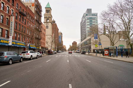 NEW YORK - CIRCA MARCH 2016: New York City at daytime. The City of New York, often called New York City or simply New York, is the most populous city in the United Statesのeditorial素材