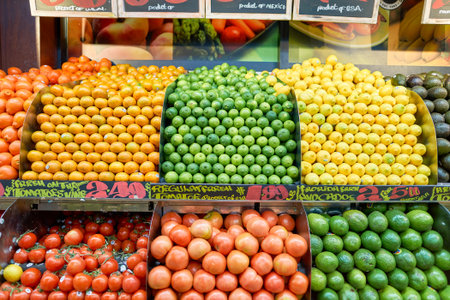 NEW YORK - CIRCA MARCH 2016:  inside of West Side Market. West Side Market is a supermarket at Broadway, New Yorkのeditorial素材