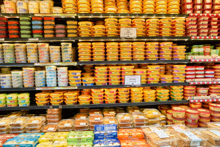 NEW YORK - CIRCA MARCH 2016:  inside of West Side Market. West Side Market is a supermarket at Broadway, New Yorkのeditorial素材