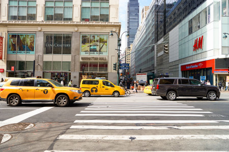 NEW YORK - CIRCA MARCH 2016: New York City at daytime. The City of New York, often called New York City or simply New York, is the most populous city in the United Statesのeditorial素材