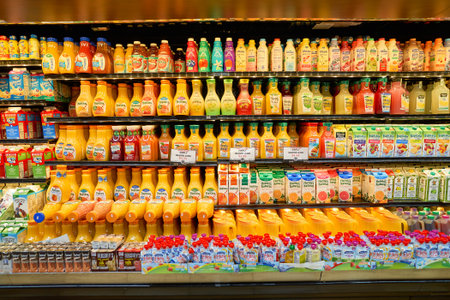 NEW YORK - CIRCA MARCH 2016:  inside of West Side Market. West Side Market is a supermarket at Broadway, New Yorkのeditorial素材