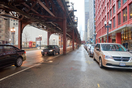 CHICAGO, IL - CIRCA MARCH, 2016: streets of Chicago at daytime. Chicago, colloquially known as the...
