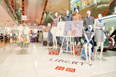 CHICAGO, IL - MARCH 24, 2016: inside of Uniqlo store. Uniqlo Co., Ltd. is a Japanese casual wear...