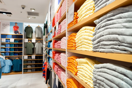 CHICAGO, IL - MARCH 24, 2016: inside of Uniqlo store. Uniqlo Co., Ltd. is a Japanese casual wear...