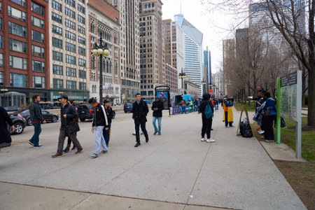 CHICAGO, IL - CIRCA MARCH, 2016: streets of Chicago at daytime. Chicago, colloquially known as the...
