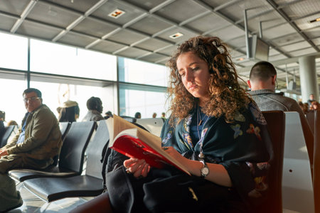 FRANKFURT, GERMANY - MARCH 13, 2016: passenger of Frankfurt Airport. Frankfurt Airport is a major international airport located in Frankfurt and the major hub for Lufthansaのeditorial素材