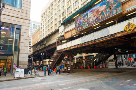CHICAGO, IL - CIRCA MARCH, 2016: streets of Chicago at daytime. Chicago, colloquially known as the...