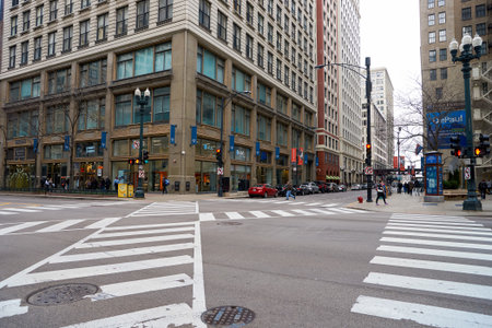 CHICAGO, IL - CIRCA MARCH, 2016: streets of Chicago at daytime. Chicago, colloquially known as the...