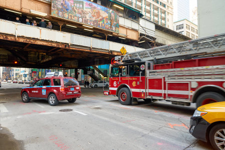 CHICAGO, IL - CIRCA MARCH, 2016: streets of Chicago at daytime. Chicago, colloquially known as the...