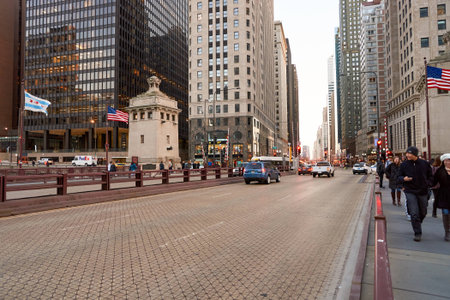 CHICAGO, IL - CIRCA MARCH, 2016: streets of Chicago at daytime. Chicago, colloquially known as the...