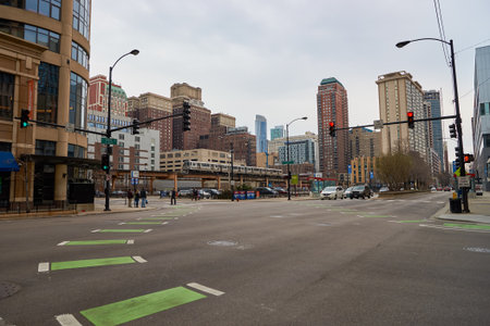 CHICAGO, IL - CIRCA MARCH, 2016: streets of Chicago at daytime. Chicago, colloquially known as the...