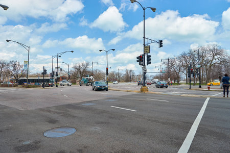 CHICAGO, IL - CIRCA MARCH, 2016: streets of Chicago at daytime. Chicago, colloquially known as the...