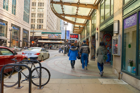 CHICAGO, IL - CIRCA MARCH, 2016: streets of Chicago at daytime. Chicago, colloquially known as the...