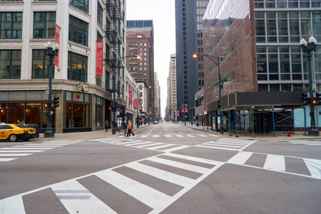 CHICAGO, IL - CIRCA MARCH, 2016: streets of Chicago at daytime. Chicago, colloquially known as the...