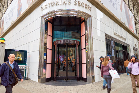NEW-YORK - MARCH 15, 2016: entryway of Victoria's Secret store. Victoria's Secret is the largest...