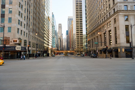 CHICAGO, IL - CIRCA APRIL, 2016: streets of Chicago at daytime. Chicago, colloquially known as the...