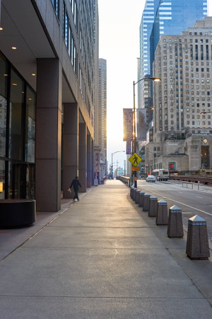 CHICAGO, IL - CIRCA APRIL, 2016: streets of Chicago at daytime. Chicago, colloquially known as the...